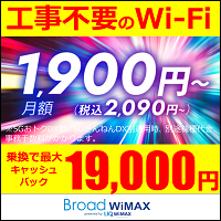 ポイントが一番高いBroadWiMAX（リンクライフ）