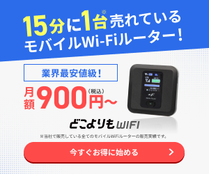 ポイントが一番高いどこよりもWiFi（Wiz）