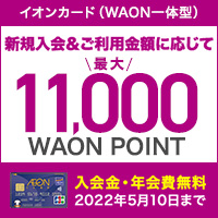 ポイントが一番高いイオンカード（WAON一体型）カード発行