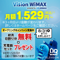 ポイントが一番高いVision WiMAX