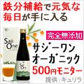 ポイントが一番高いキュリラ サジージュース「Saji One」500円モニター（10日分）