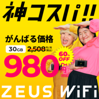 ゼウスWiFi（スタンダードプラン）のポイントサイト比較