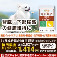 ポイントが一番高い犬用 毎日腎活「活性炭＆ウラジロガシ」お試し