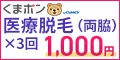 くまポン（蓄熱式医療レーザー脱毛（両脇）×3回）のポイントサイト比較