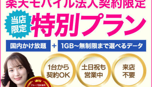 ビズテン（ビジネス向け楽天モバイル専門店）のポイントサイト比較