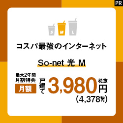 ポイントが一番高いSo-net光 Mプラン