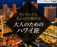 ポイントが一番高いエアトリハワイ（ツアー料金500,001円以上）