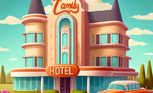 Merge Hotel: Family Story（38日のタスク：ノートパソコンを買う（Buy the laptop）を完了させる）Androidのポイントサイト比較