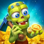 ポイントが一番高い放置ゲームゾンビ鉱夫: タップゲーム（Idle Miner）ギフトリンク/鉱山28到達（iOS）
