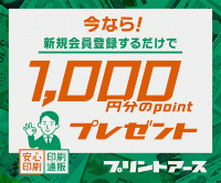 ポイントが一番高いプリントアース（ネット印刷）