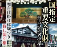 TOKKEN（地域の特別な権利を集めたマーケット）旧金毘羅大芝居の「せり」の仕掛け体験