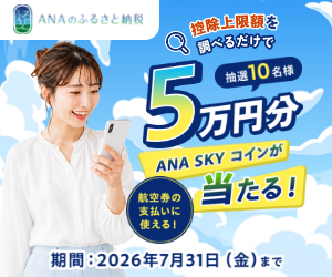 ポイントが一番高いANAのふるさと納税（会員登録）