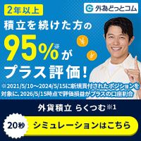 外為どっとコム（『らくらくFX積立』100万円入金＋定期買付5回）のポイントサイト比較